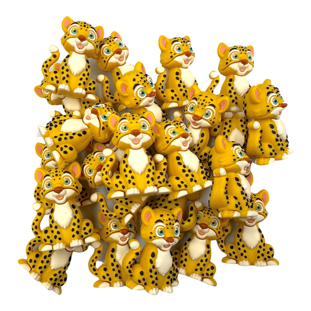 Cheetah 3D Silicone Focal Beads