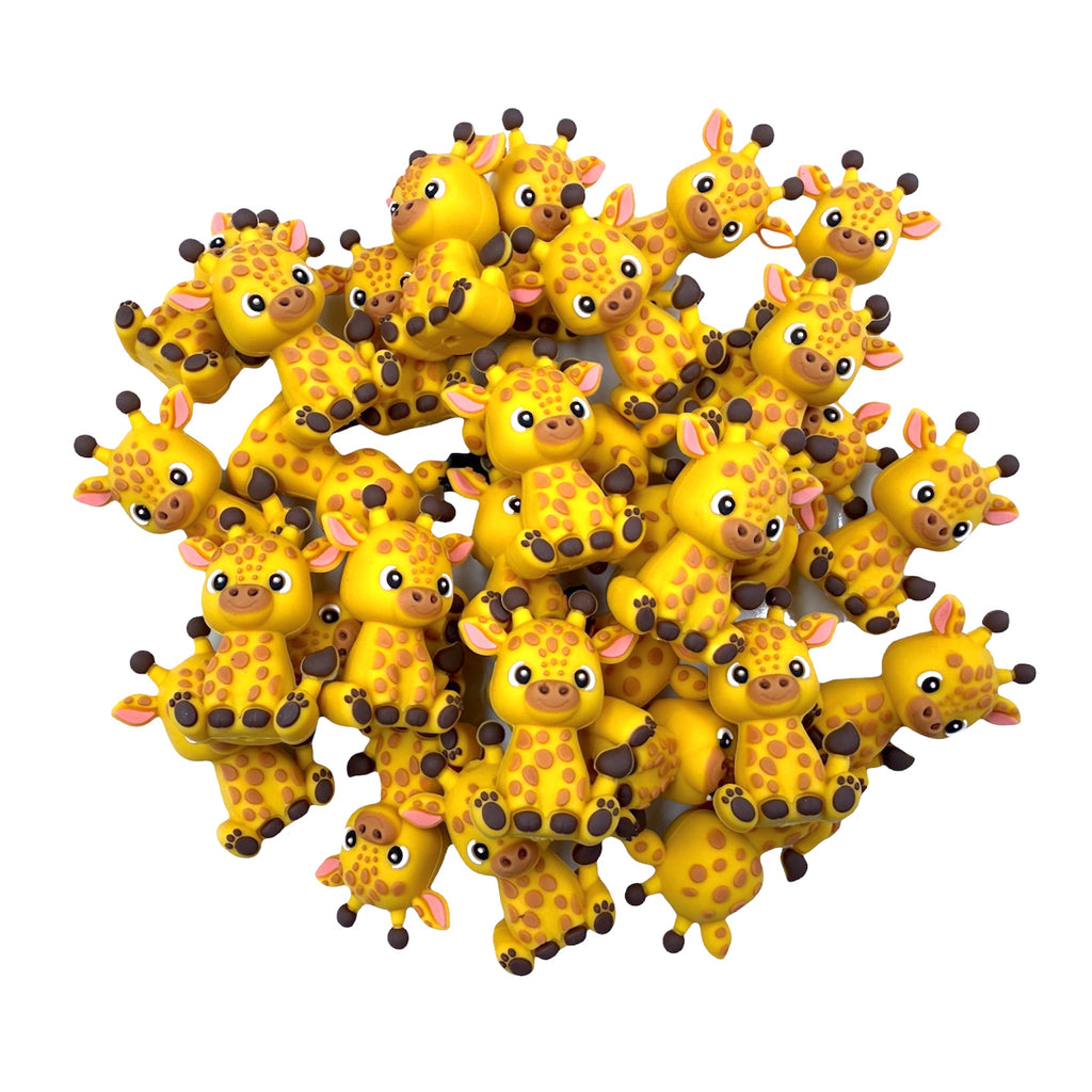Giraffe 3D Silicone Focal Beads