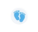 Baby Feet Silicone Focal Beads--Blue
