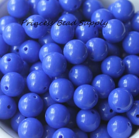 12mm Royal Blue Solid Acrylic Beads