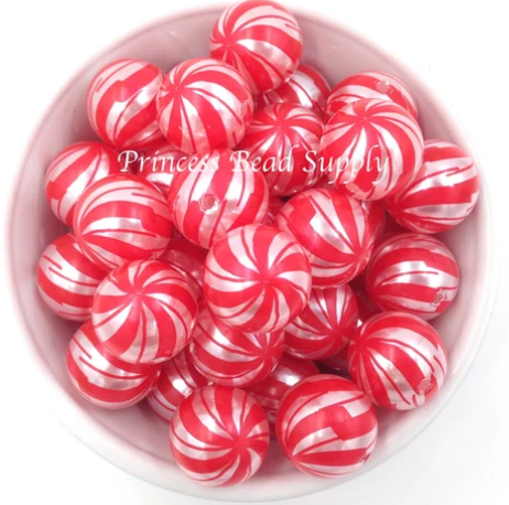 20mm Peppermint Chunky Beads
