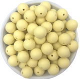 9mm Butter Yellow Silicone Beads