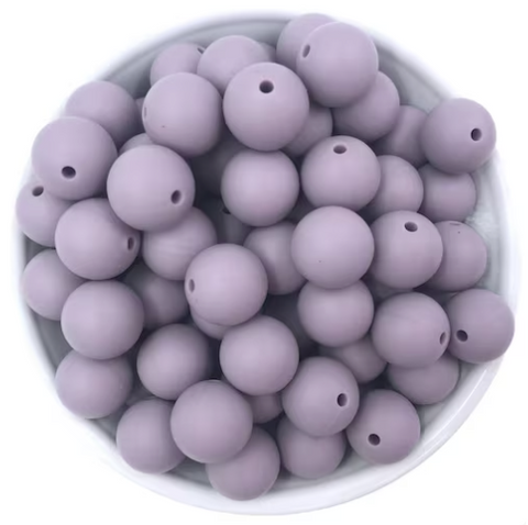 9mm Amethyst Purple Silicone Beads