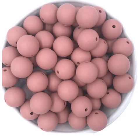 9mm Rose Silicone Beads