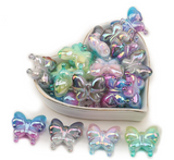 30mm Multi-Colored Butterfly  Chunky Beads
