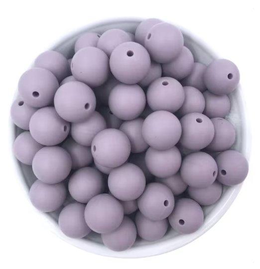 12mm Amethyst Purple Silicone Beads