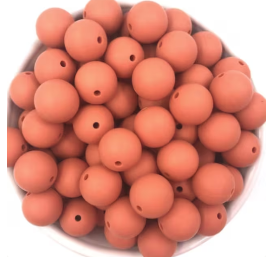 12mm Ginger Silicone Beads