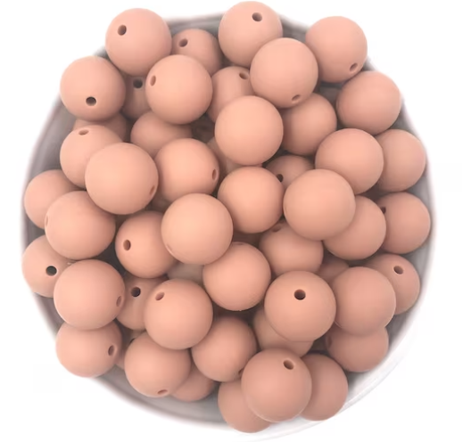 12mm Coral Spice Silicone Beads