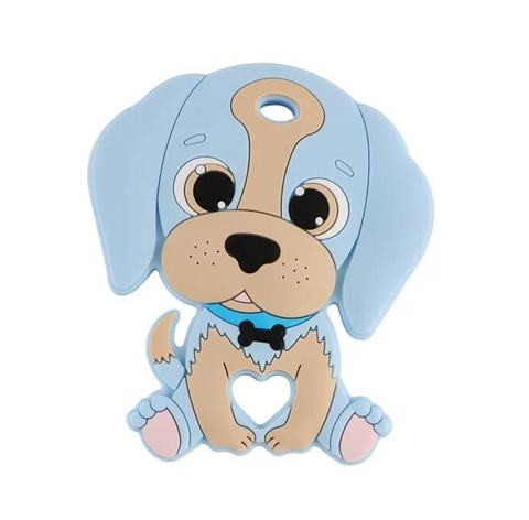 Dog Silicone Teether--Blue