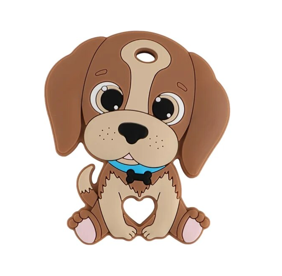 Dog Silicone Teether--Brown
