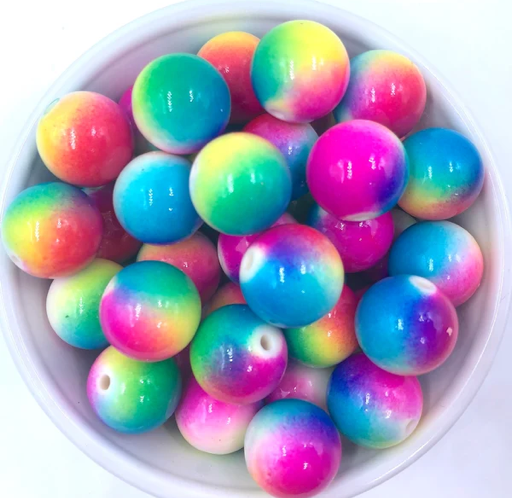 20mm Rainbow Ombre Chunky Beads