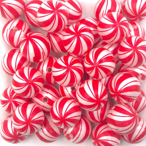 20mm Peppermint Chunky Beads