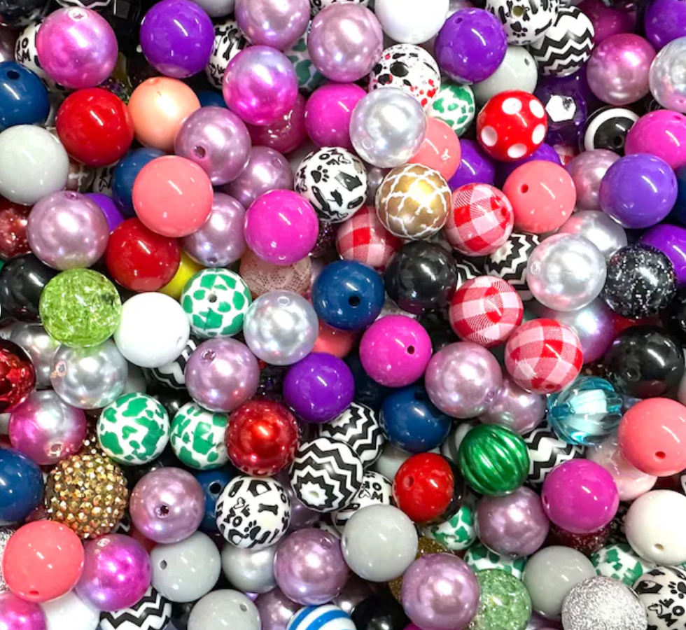 SALE! Mixed Color Chunky Beads, Grab bag of Chunky Beads