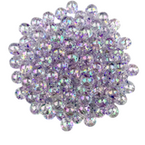 12mm Purple Clear Jelly Glitter Acrylic Beads