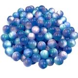 12mm Multi-Colored Luster Glitter Acrylic Beads--Pink & Blue