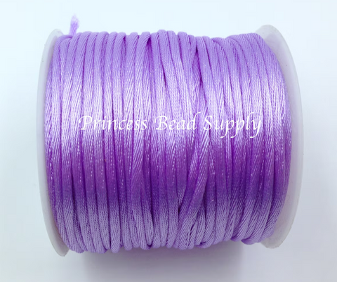 1mm Purple Satin Nylon Cord: 50 Yards