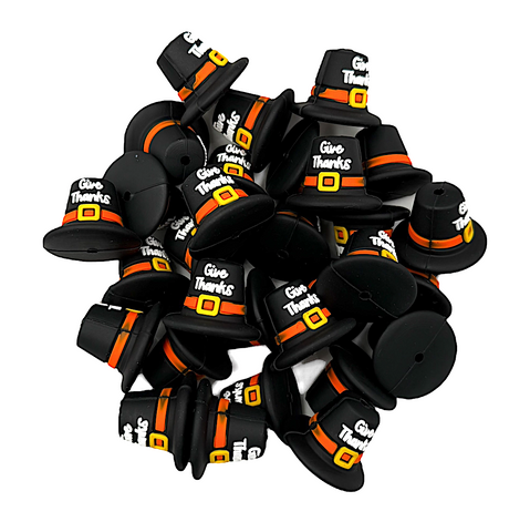 Thanksgiving Hat 3D Silicone Focal Beads