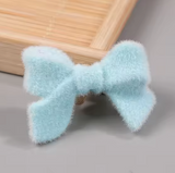 Pale Blue Acrylic Bow Beads