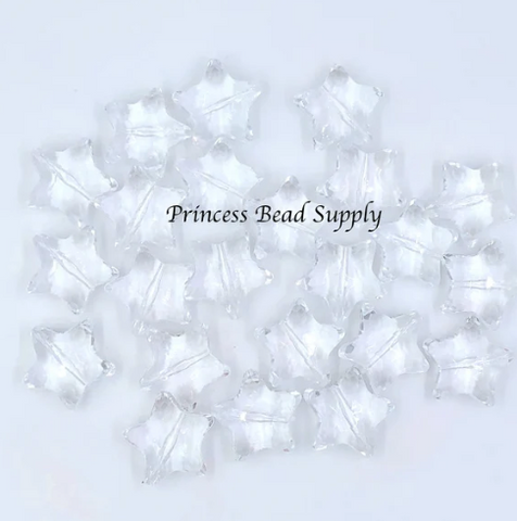 27mm Clear Star Acrylic Beads