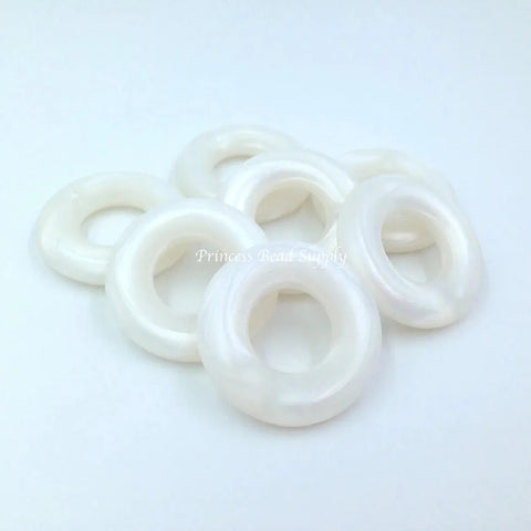 Metallic White Silicone Donut