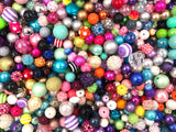 100 Mini Beads, Mix of Mini Beads, 8mm/10mm/12mm Beads