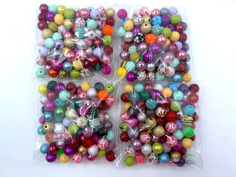 100 12mm Mini Beads, Mix of Mini Beads