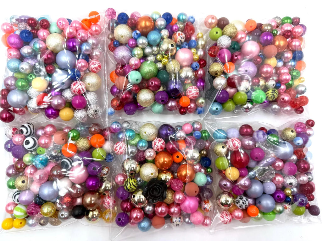 100 Mini Beads, Mix of Mini Beads, 8mm/10mm/12mm Beads