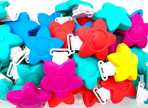 One Random Silicone Pacifier Clip