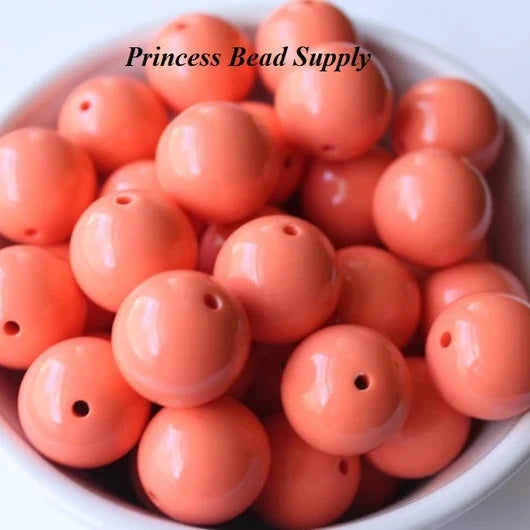 20mm Coral Solid Chunky Acrylic Beads