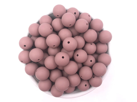 15mm Antique Rose Silicone Beads
