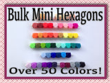 Silicone Wholesale--Mix & Match--Mini Hexagon 14mm Bulk Silicone Beads--100