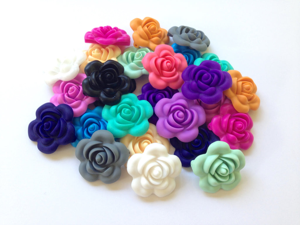 Silicone Wholesale--Mix & Match--Silicone Flower Beads--50