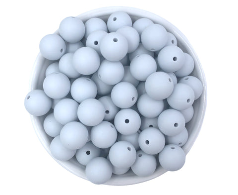 15mm Frost Silicone Beads