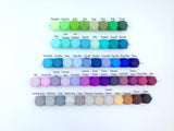 Silicone Wholesale--Mix & Match--Hexagon 17mm Bulk Silicone Beads--50