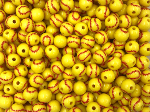 12mm Softball Acrylic Beads