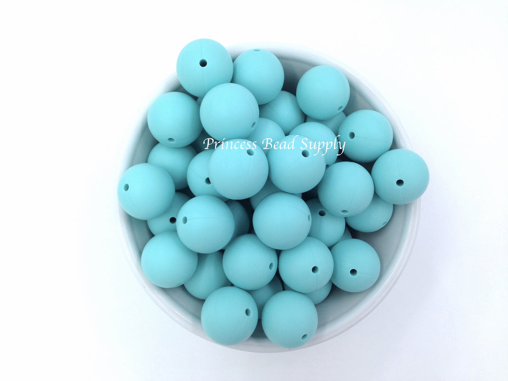 19mm Cool Caribbean Silicone Beads