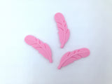 Pink Silicone Feather Pendant