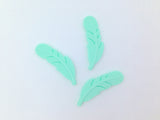 Mint Silicone Feather Pendant