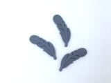 Gray Silicone Feather Pendant