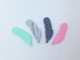 Mint Silicone Feather Pendant