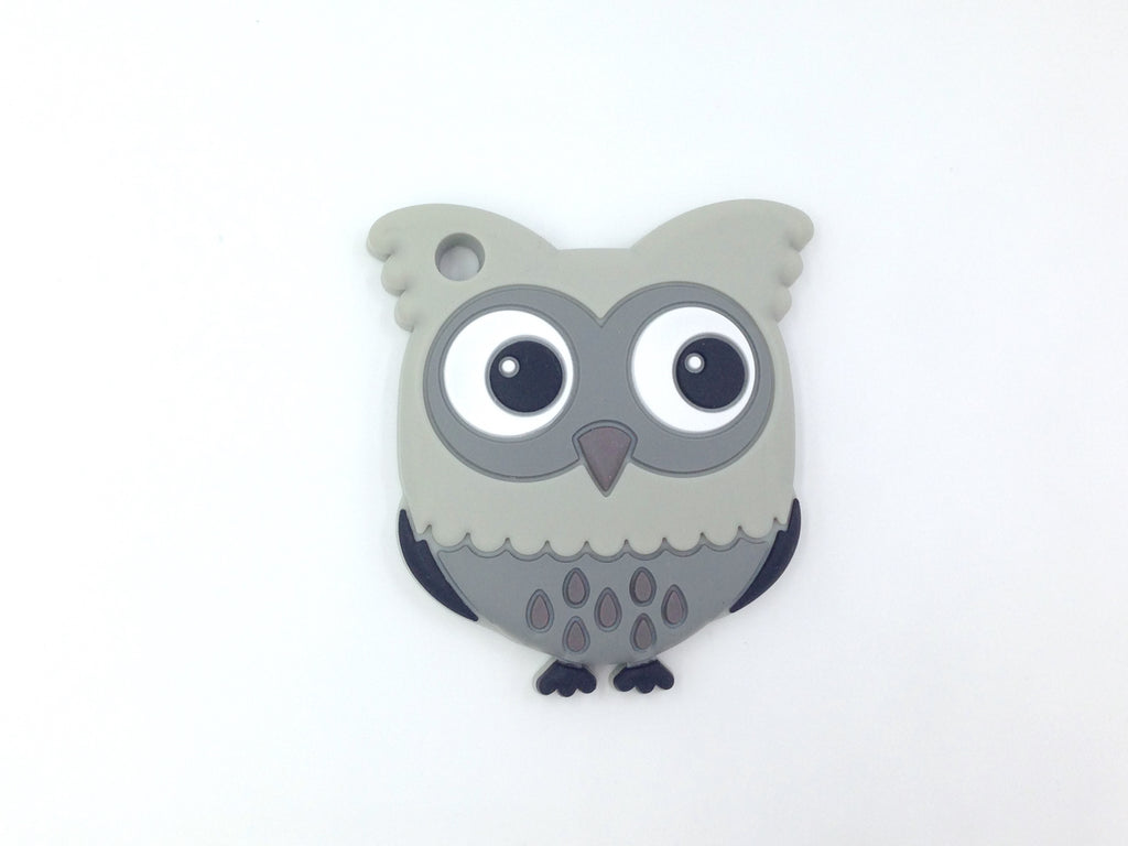 Shades of Gray Owl Silicone Teether