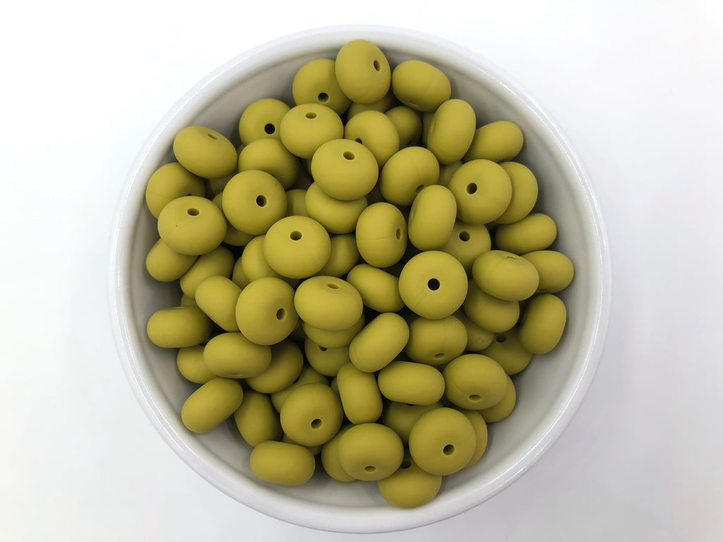 Pistachio Green Mini Abacus Silicone Beads