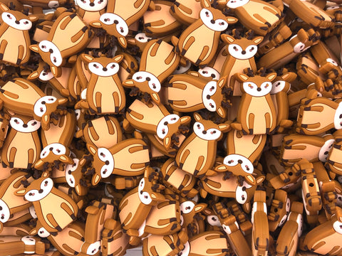 Brown Deer Silicone Beads