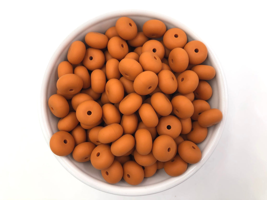 Harvest Orange Mini Abacus Silicone Beads