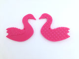 Light Hot Pink Swan Silicone Teether