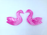 Metallic Pink Swan Silicone Teether