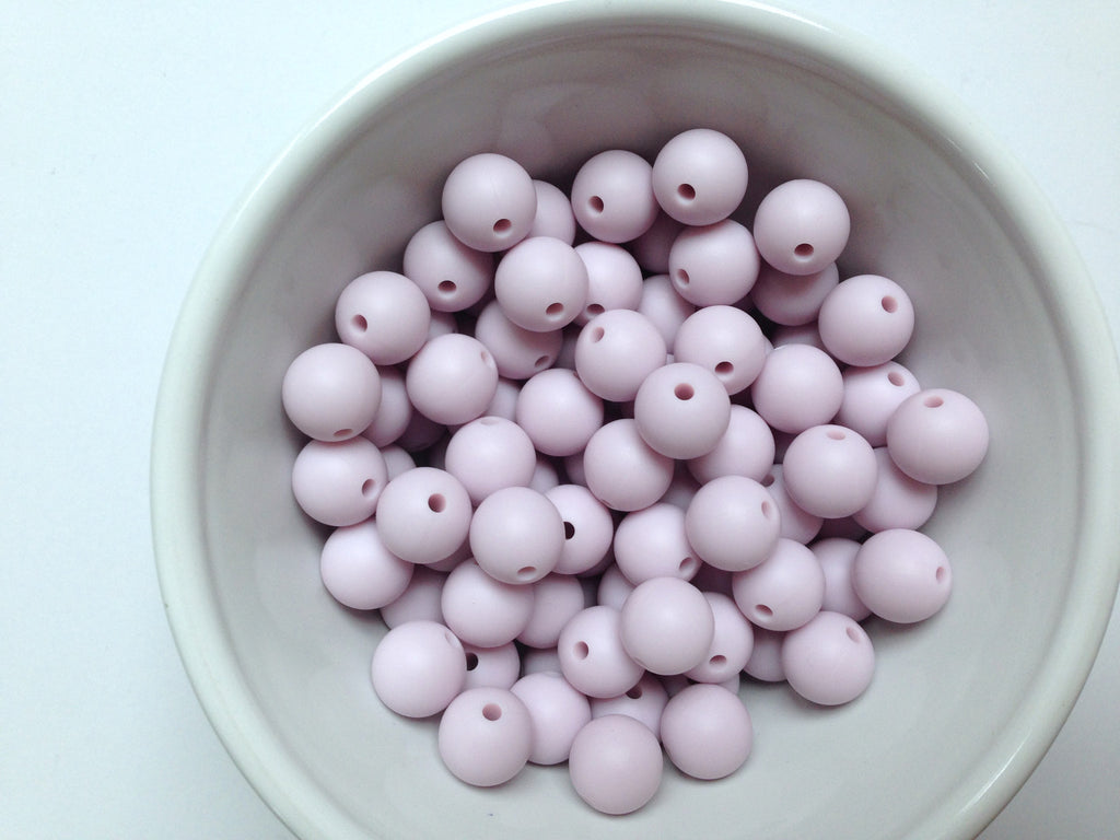 12mm Lilac Silicone Beads