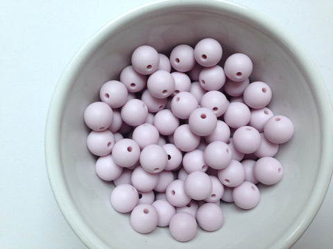 12mm Lilac Silicone Beads