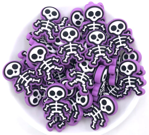 Full Body Skeleton Beads--Purple