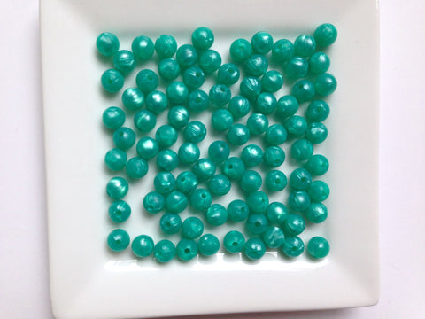 9mm Metallic Turquoise Silicone Beads